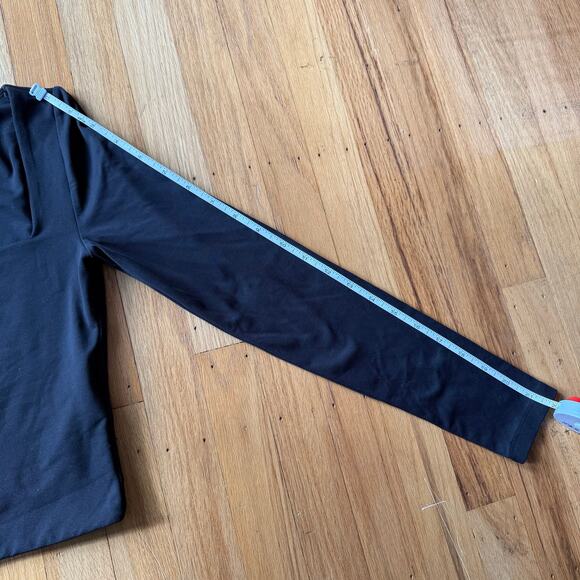 Babaton Black Long Sleeve Square Neck Double Layer Contour Crop Top Size S - Picture 10 of 14